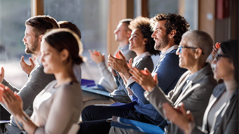 People at a client event