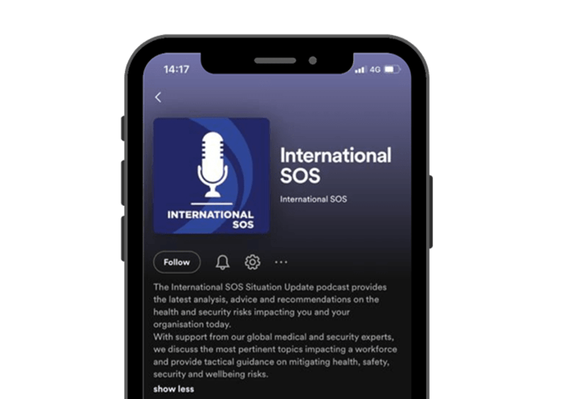 Podcast on phone